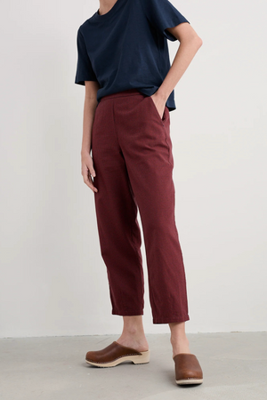 Seasalt Cornwall Vow Cave Trouser in Forest Garden Dark Cinnamon