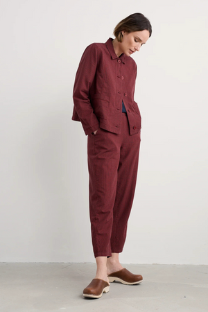 Seasalt Cornwall Vow Cave Trouser in Forest Garden Dark Cinnamon