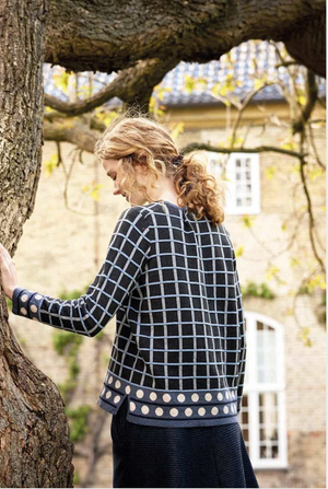 Mansted Odette Box and Balls Cardigan in Cold Grey