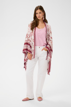 Cream Clothing Kamoil Kimono in Pink Flower