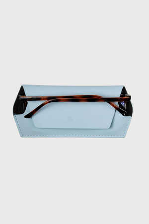 FOX and LEO Slimline Glasses Case in Sky Blue