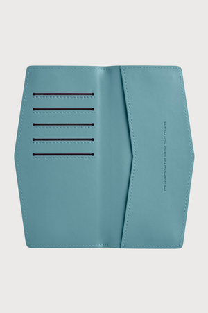FOX and LEO Swallet Slimline Wallet in Teal