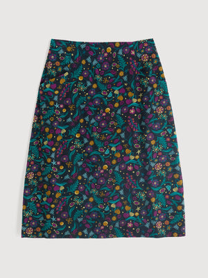 Seasalt Cornwall Forest View Skirt in Illuminated Garden Onyx