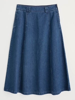 Seasalt Restharrow Skirt in Mid Wash