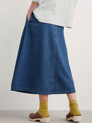 Seasalt Restharrow Skirt in Mid Wash