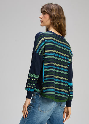 Zaket and Plover Textured Swing Jumper in Dark Denim