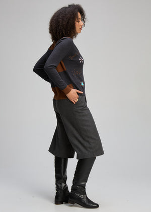 Zaket and Plover Good Energy Cardi in Charcoal