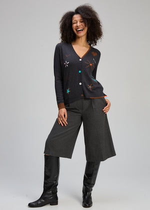 Zaket and Plover Good Energy Cardi in Charcoal