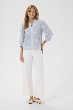 Cream Clothing Korey Blouse in Frozen Fjord & White Stripe