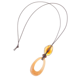 Enhance Accessories Ash Necklace in Coffee