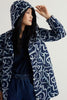 Seasalt Cornwall Packable Raincoat in Ink Strokes Maritime