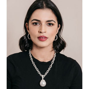 Enhance Accessories Bauble Necklace in Silver