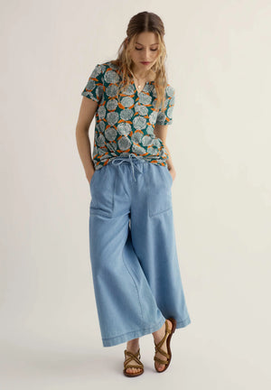 Seasalt S/S Waterflow Top in Painted Marigold dark Wreckage
