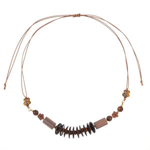 Enhance Accessories Drift Necklace in Coffee