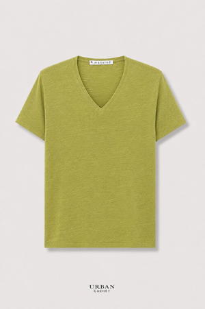 Mansted Denmark Eco Slub Wedge Top in Olive
