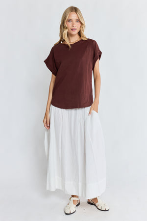 LULALIFE Holly T-Shirt in Espresso