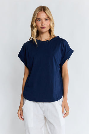 LULALIFE Holly T-Shirt in Navy