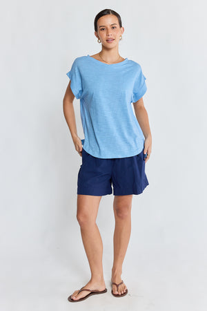LULALIFE Holly T-Shirt in Sky