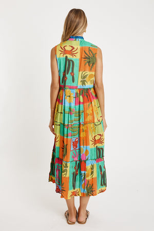 LULALIFE Cactus Midi Dress