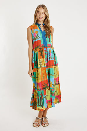 LULALIFE Cactus Midi Dress