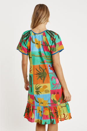 LULALIFE Cactus Shirred Dress