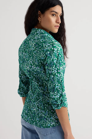Seasalt Cornwall Larissa Shirt in Woodland Floral Dark Stem