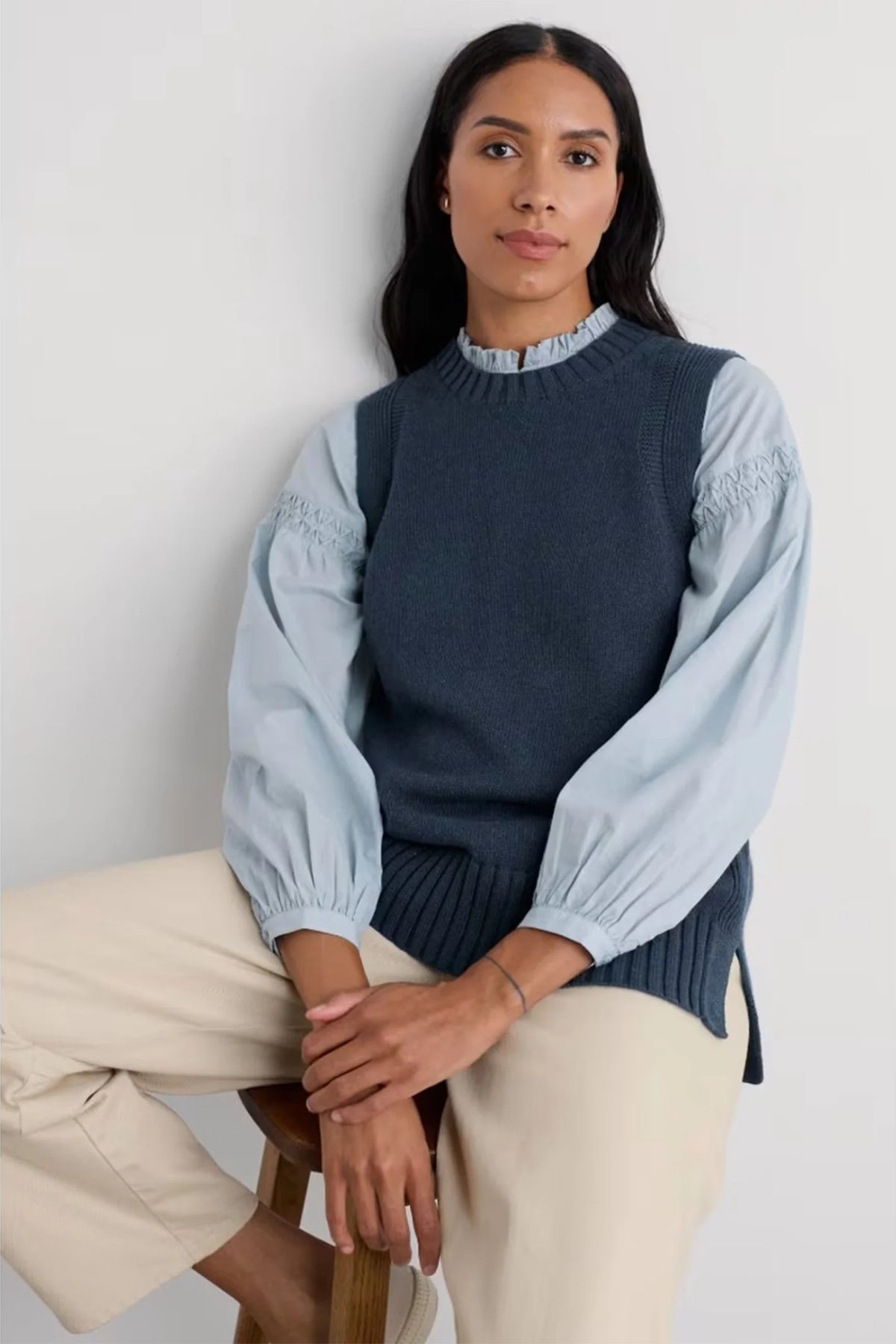 Seasalt Cornwall Redstart Vest in Maritime