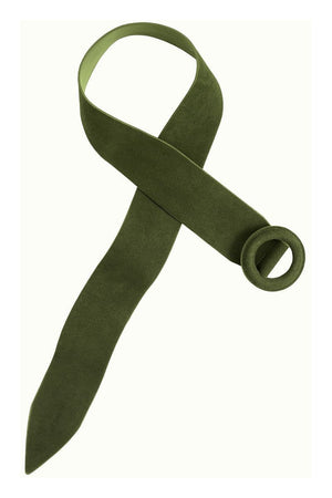 King Louie Suede Belt in Tea Green