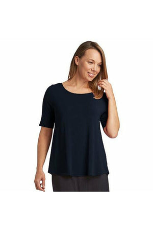 Tani Elbow sleeve swing top in plain colours