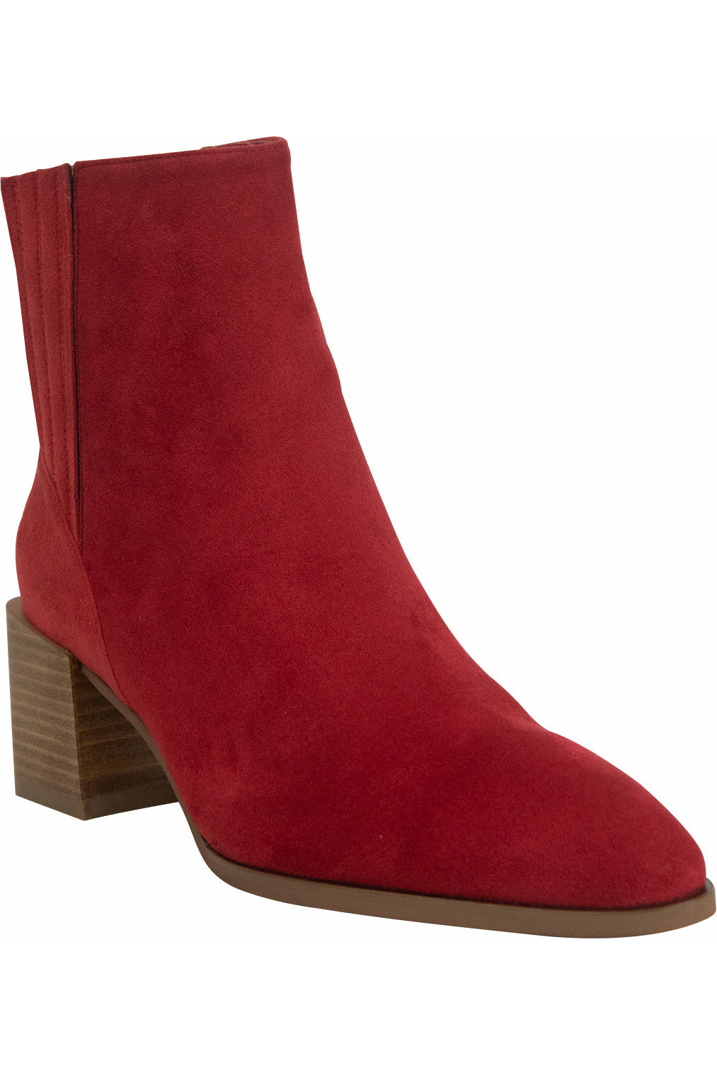 Isabella Paris Suede Ankle boot in Red