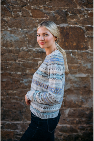 Eribe Knitwear Kinross Merino Sweater in Lace Bark