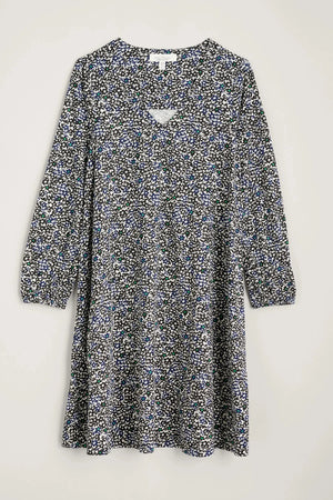 Seasalt Cornwall Wave Wing Dress in Disty Silhouette Onyx