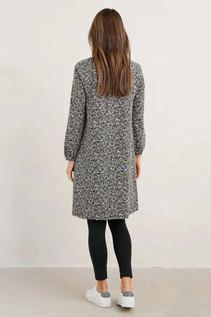 Seasalt Cornwall Wave Wing Dress in Disty Silhouette Onyx