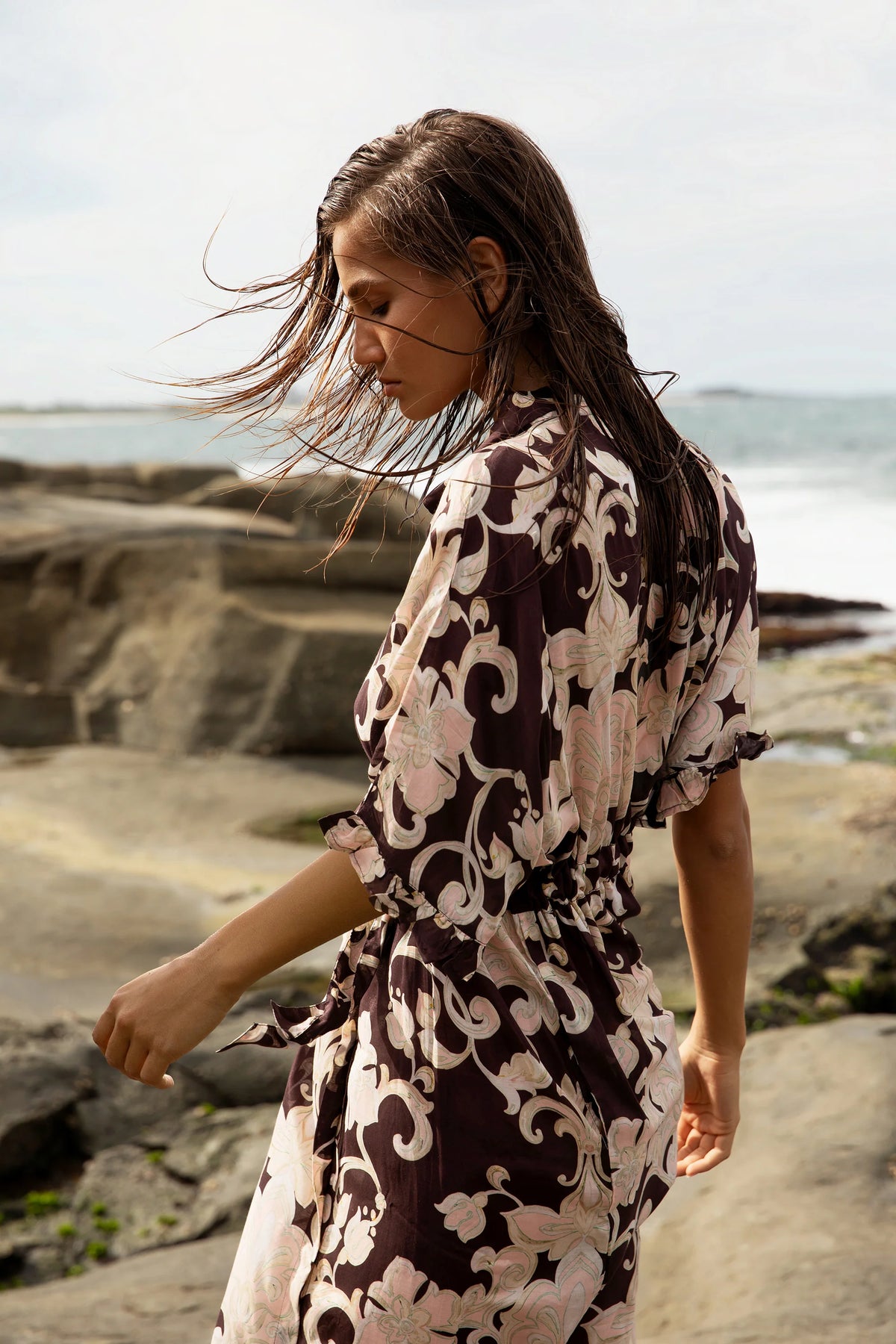 oneseason Jasmine Baroque in Blush Cotton Viscose