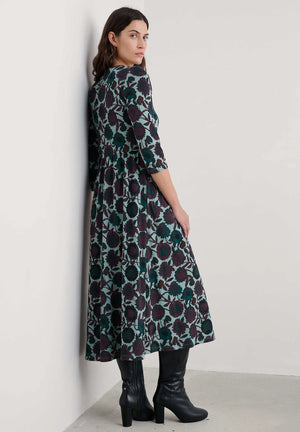 Seasalt Cornwall Emily Dress in Figurative Floral Sardine