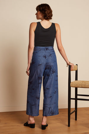 King Louie Neva Cropped Pant Daytrip in Denim Blue