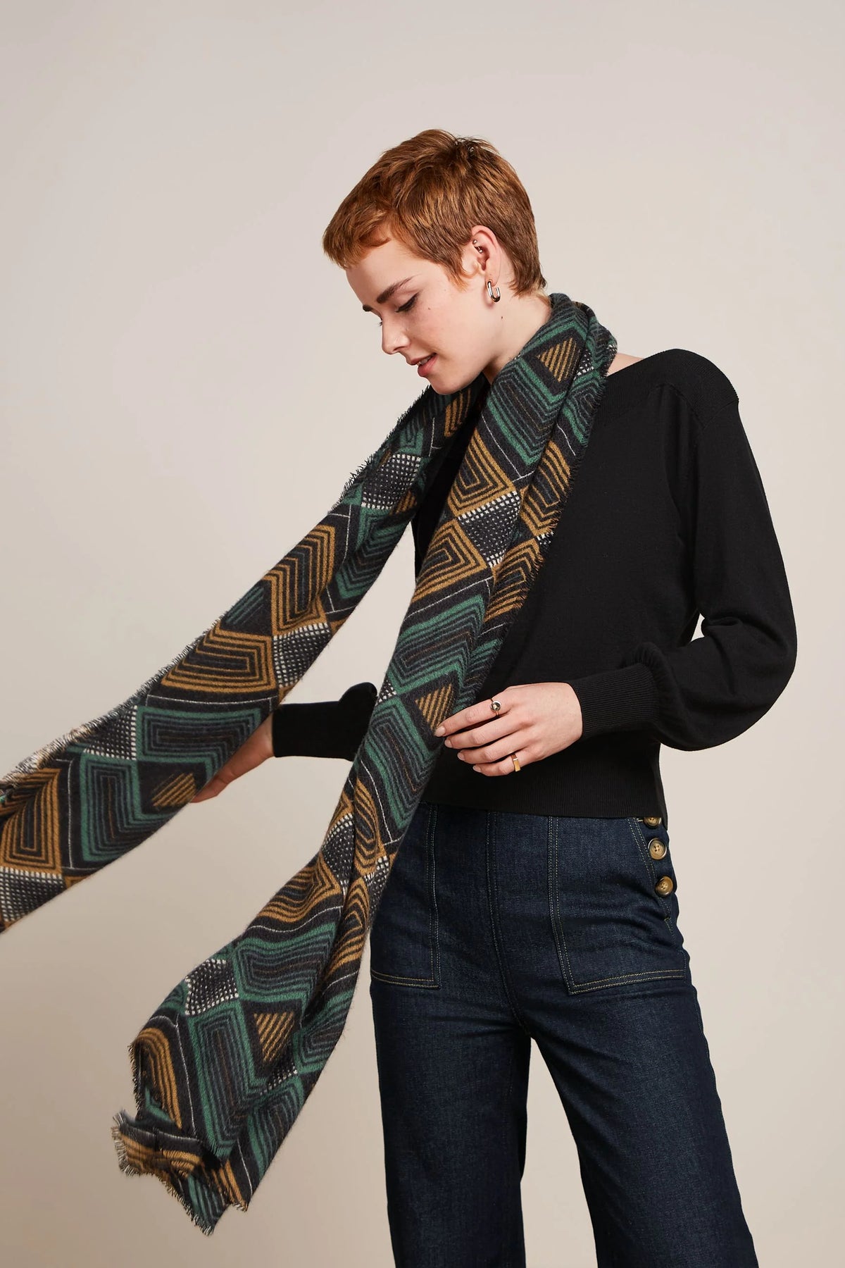 King Louie Scarf Morrison in Urban Green