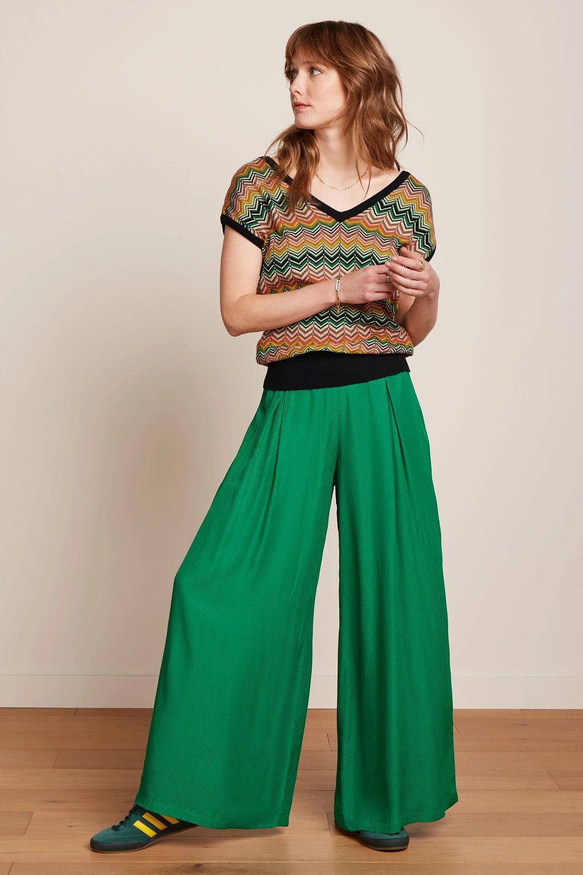 King Louie Double V Top in Penny Zigzag