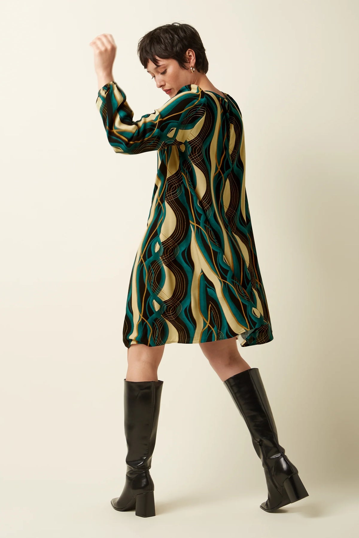 King Louie Laura Pleat Dress in Elysse