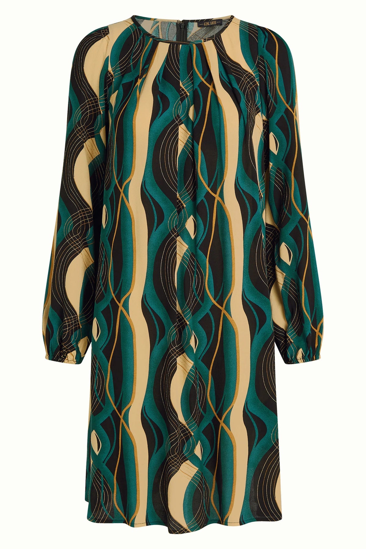 King Louie Laura Pleat Dress in Elysse