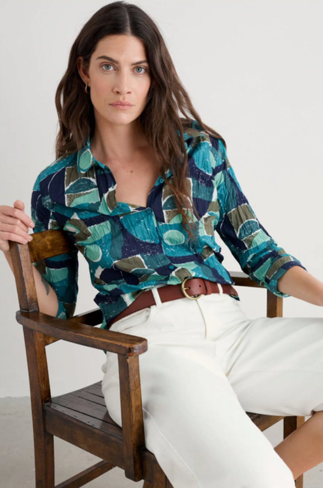 Seasalt Cornwall Larissa Shirt in Penwith Abstract Emulsion