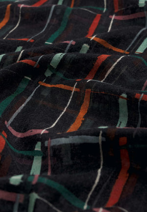 Seasalt Cornwall Pretty Circle Scarf in Rock Check Onyx