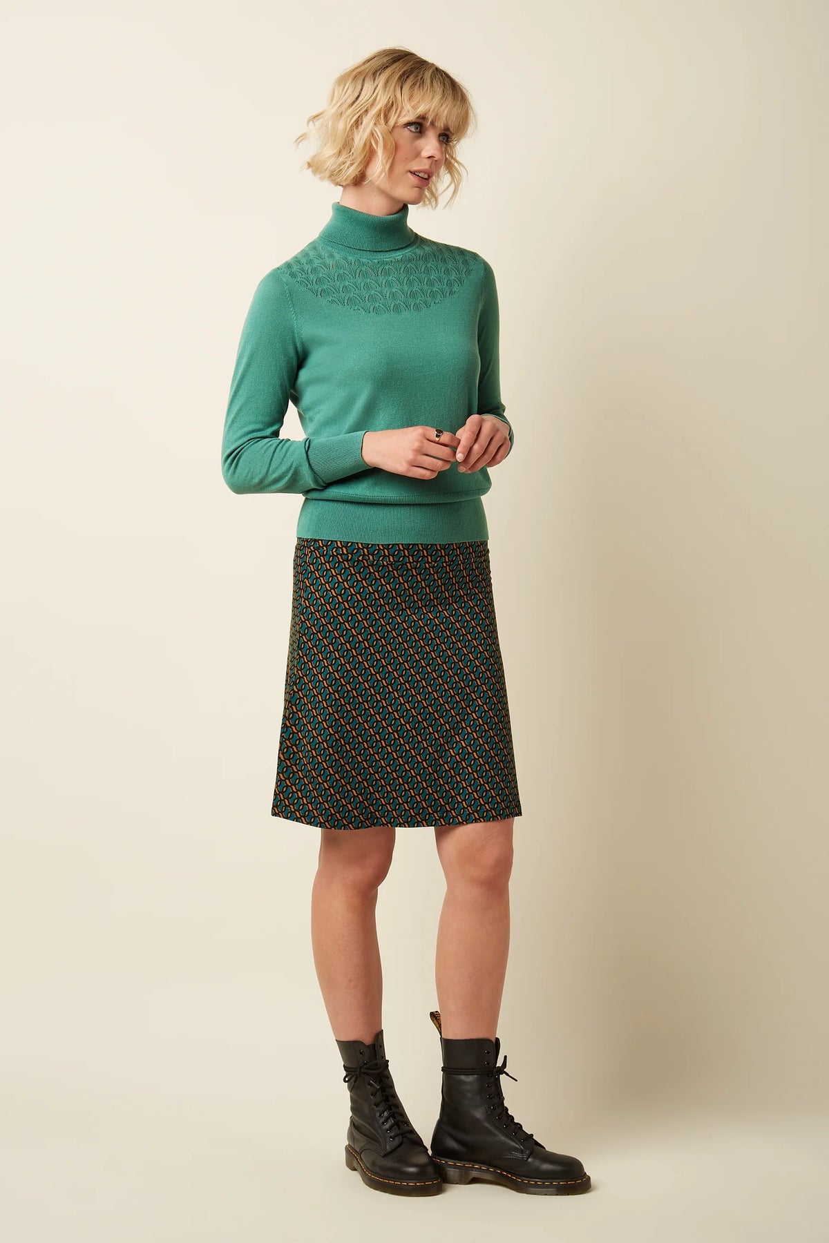 King Louie Border Skirt Brisk in Spruced Green