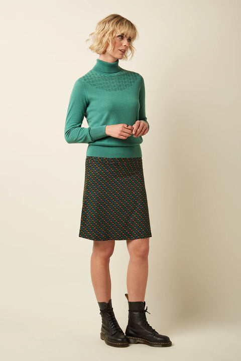 King Louie Border Skirt Brisk in Spruced Green