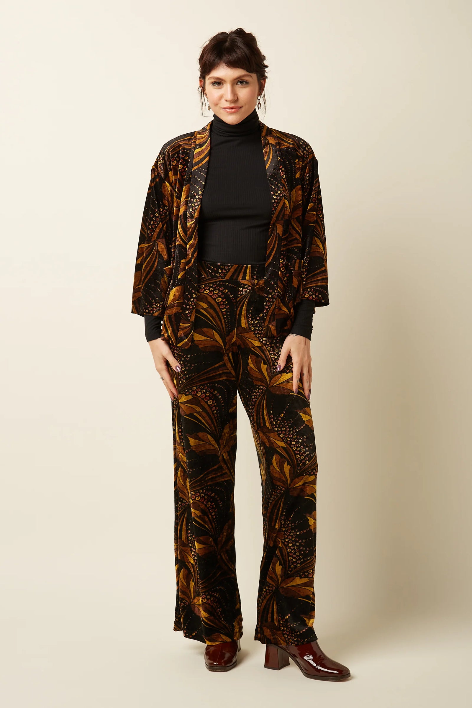 King Louie Sara Pants Shimmy Black