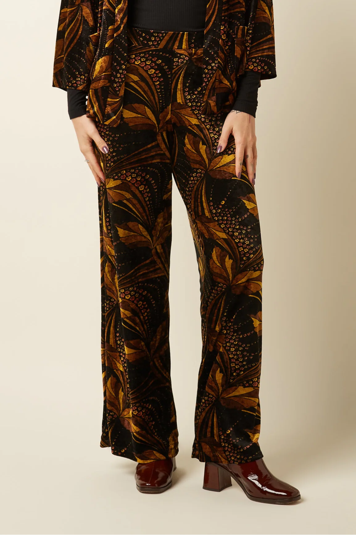 King Louie Sara Pants Shimmy Black