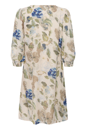 Cream Clothing Lucia Short Dress in Hailey Print With Blue