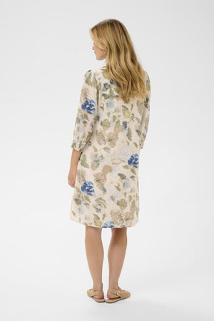 Cream Clothing Lucia Short Dress in Hailey Print With Blue
