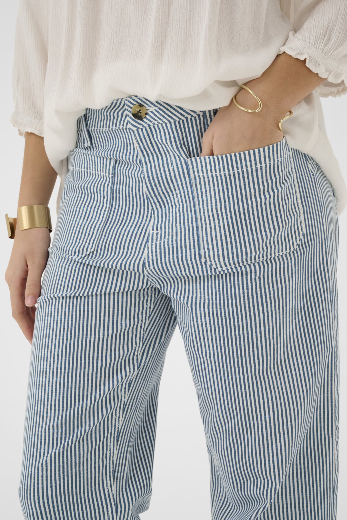 Cream Clothing Berta 7/8 Twill Audrey Fit Jeans in Horizon Blue Milkboy