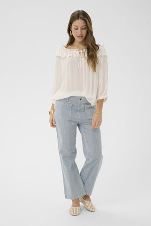 Cream Clothing Berta 7/8 Twill Audrey Fit Jeans in Horizon Blue Milkboy